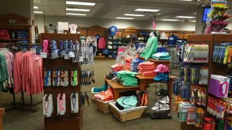 New merchandise at Gainesville campus bookstore (Photo taken by Emily Elmore)