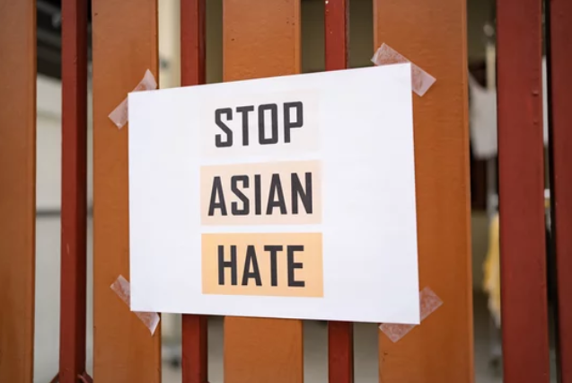 Photo capturing the Stop Asian Hate movement designed to spread awareness
of the racism and discrimination that Asian Americans face.
