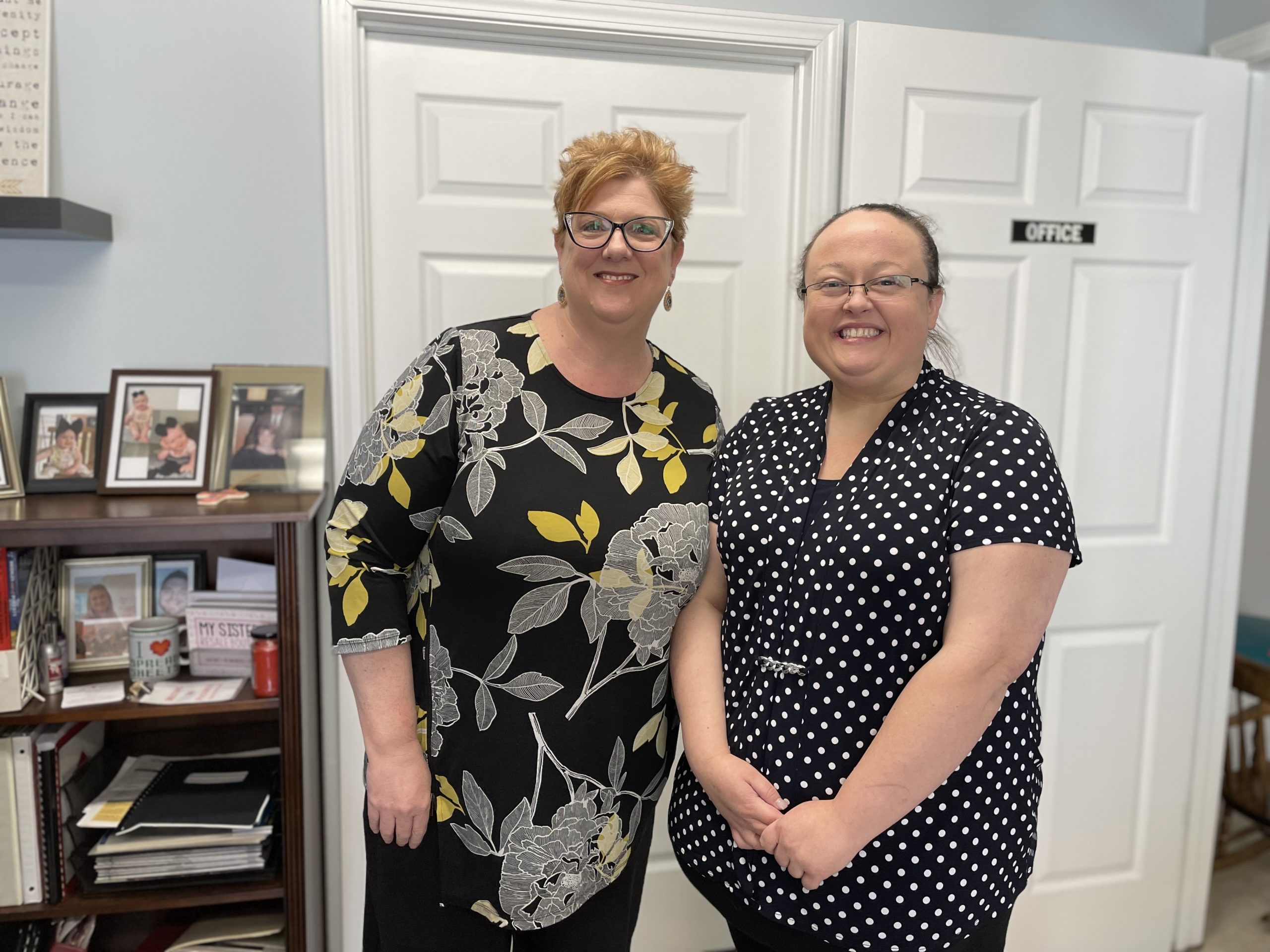 Executive Director on the left- Jennifer Bero. Facilitates Manager on the right- Amanda Ives