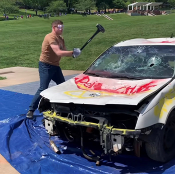 Delta Chi Car Smash, picture taken by Matthew Anderson