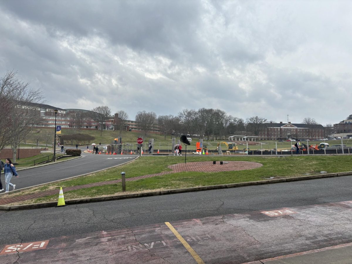 Construction on the drill field