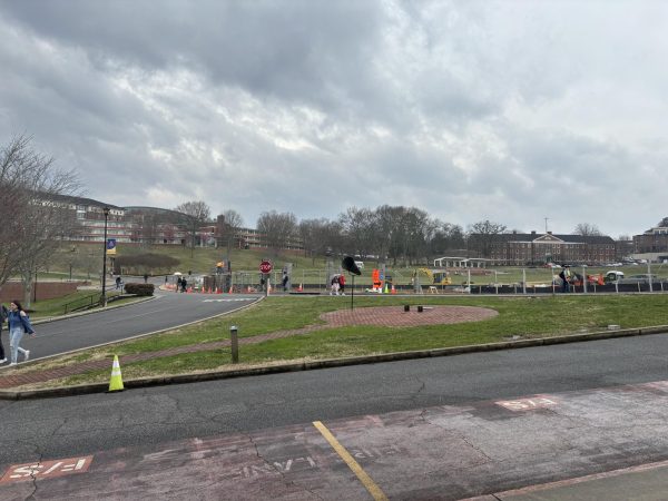 Construction on the drill field