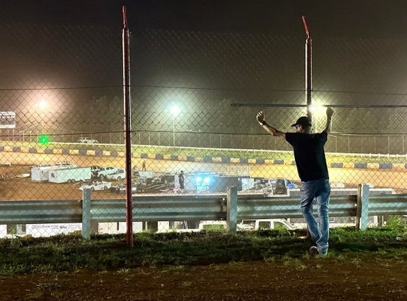 Capital Racecars Co-Owner, Chad Smith, enjoys the excitement in and around the dirt track. 