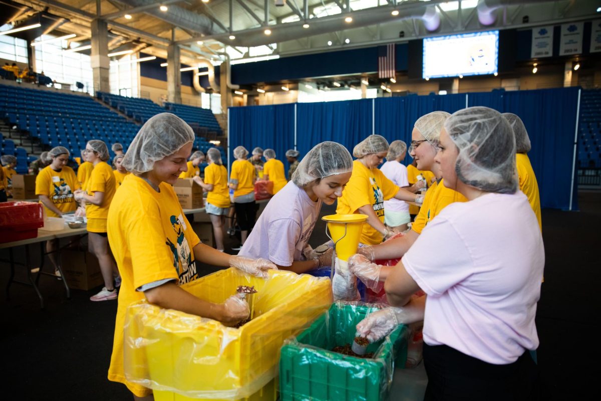 UNG's Office of Student Involvement is partnering with The Pack Shack to bring students, faculty and community members together to package 100,000 nonperishable meals for the Georgia Mountain Food Bank.