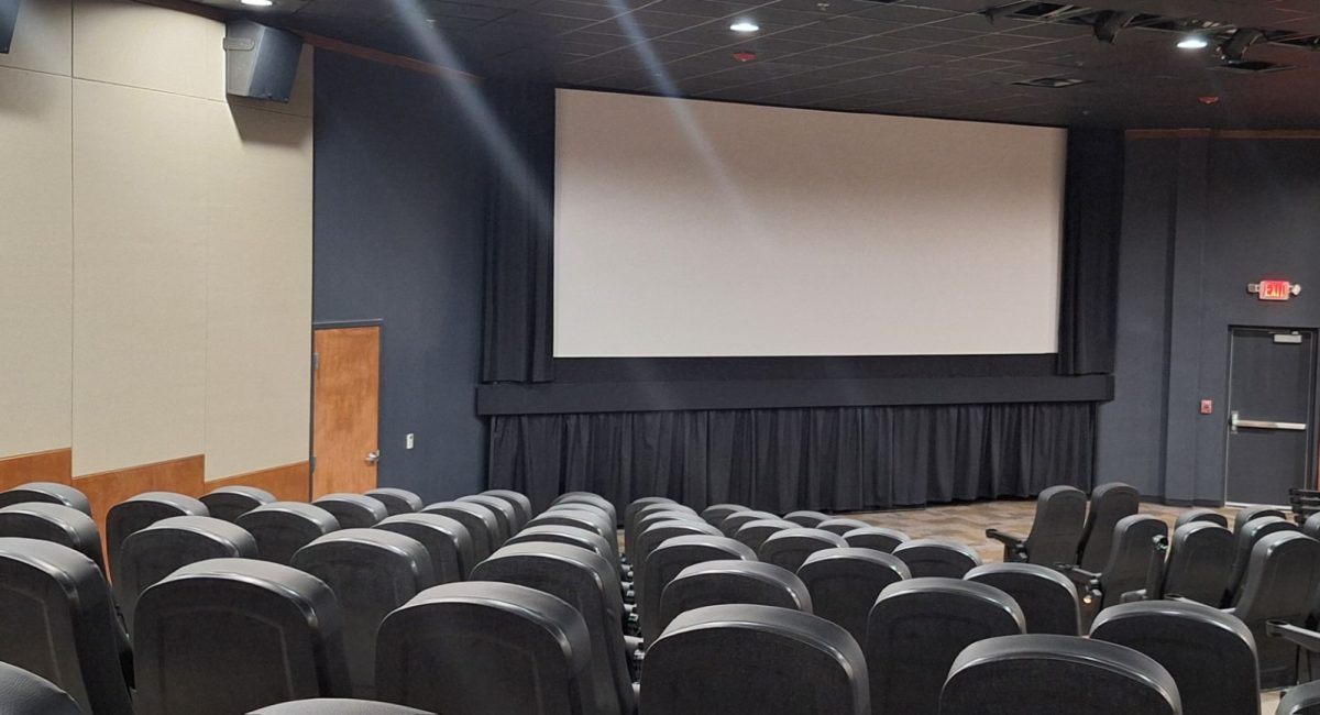 Located in the Performing Arts building, the new cinema is designed to be the main stage for the Georgia Film Festival and all movie screenings hosted by the School of Communication, Film & Theatre.