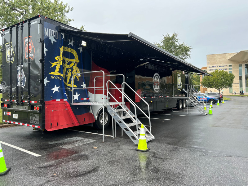 The Georgia State Patrol Department of Public Safety brought its mobile driving simulator to the University of North Georgia's Gainesville Campus on Sept. 16.