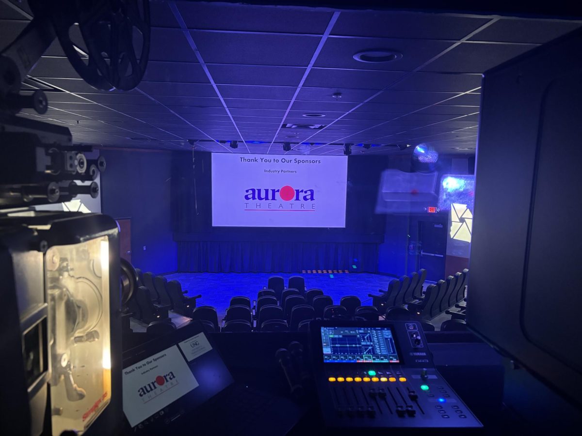 The new Bob and Wanda Swoszowski Auditorium, viewed from the control booth. 