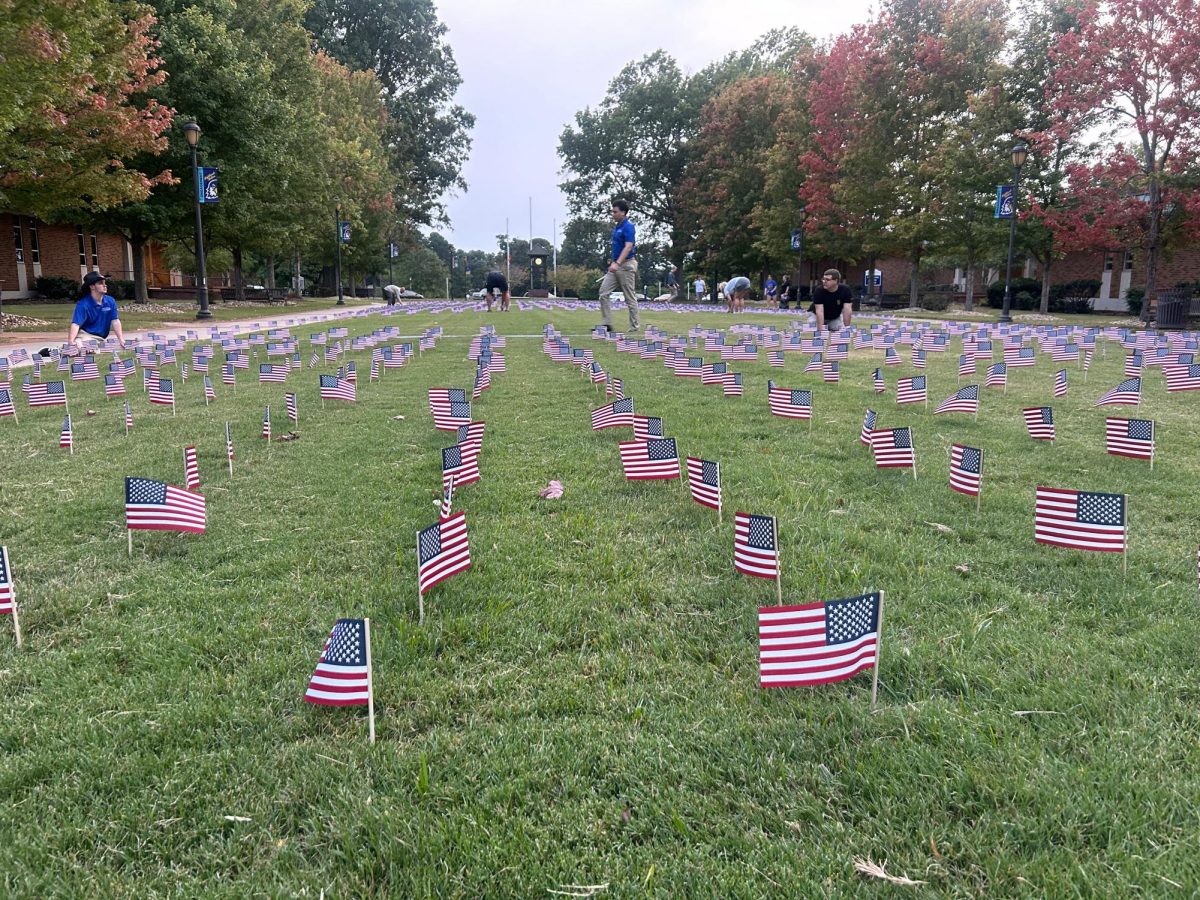  Young Americans for Freedom chapter at the University of North Georgia planted 2,977 American flags on the Gainesville Campus in honor of 9/11. 