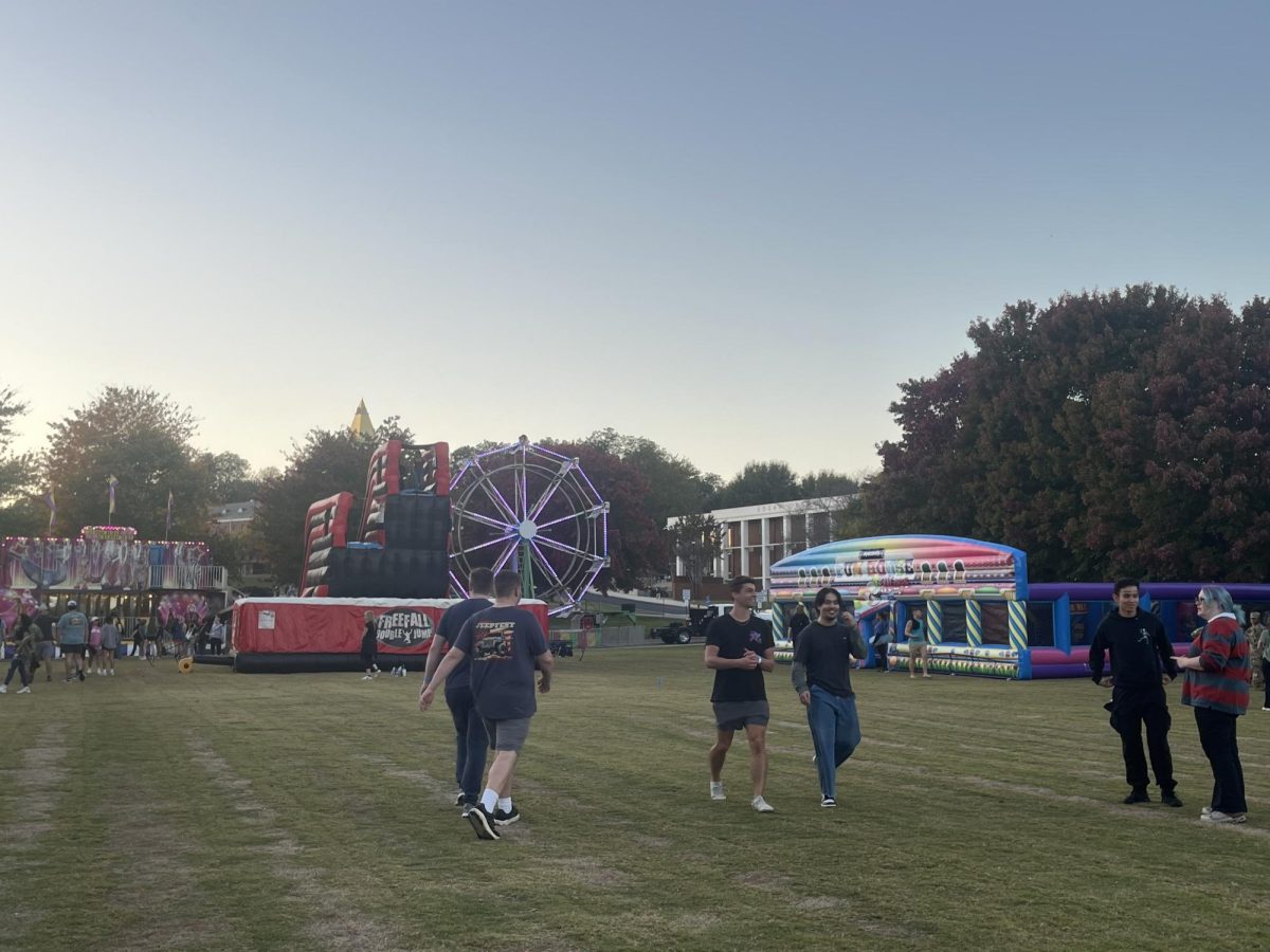 Students gather at the Promenade to enjoy the festivities of 