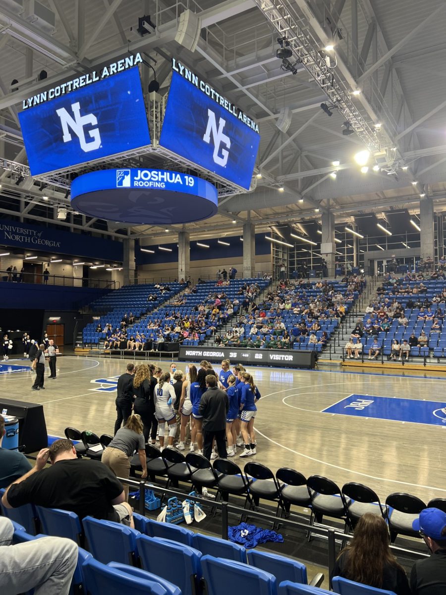 Fans filled Lynn Cottrell Arena to cheer on the Nighthawks. 