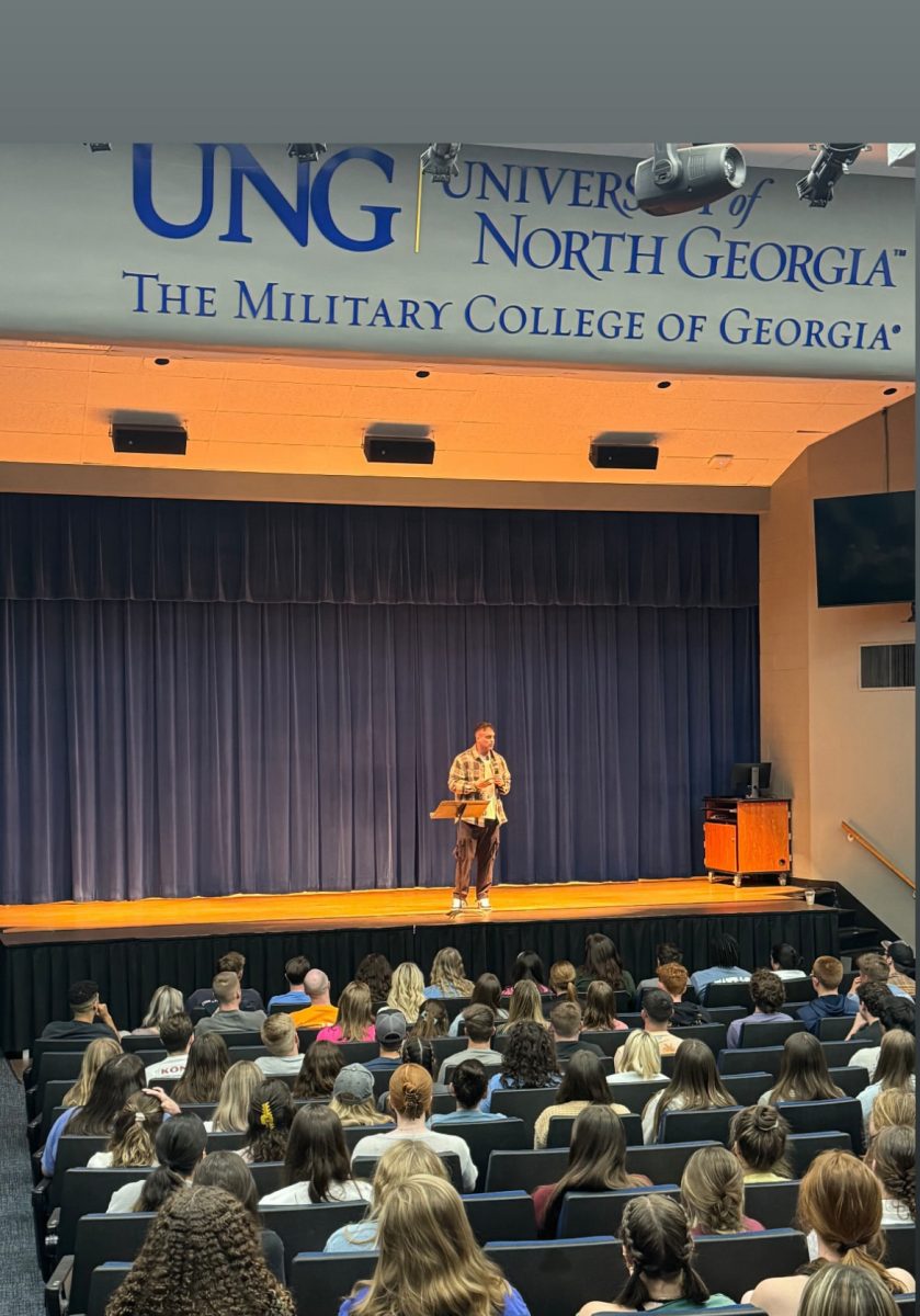 Joshua Broome, executive director of Walk Worthy, spoke with students at the University of North Georgia about the negative effects of pornography. 
