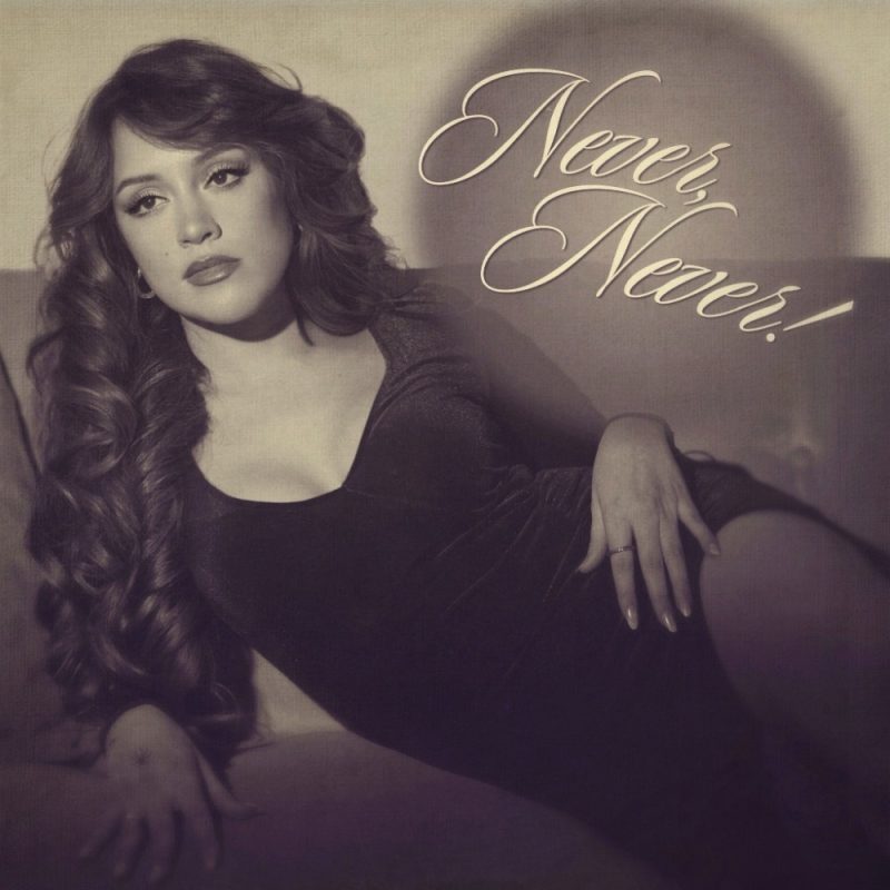 Nicole Aimi poses for the cover of her new single, "Never Never."  