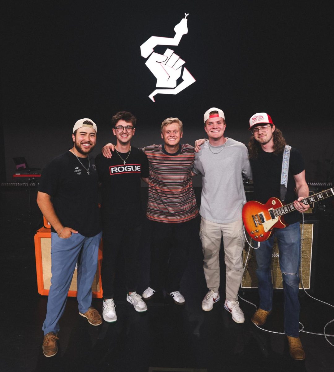 (Left to right) James Gottschang plays the drums for Jake Owens, Joseph Slusser, Colman Rowell and Brant Canup when Owen Locke (not pictured) is unavailable.