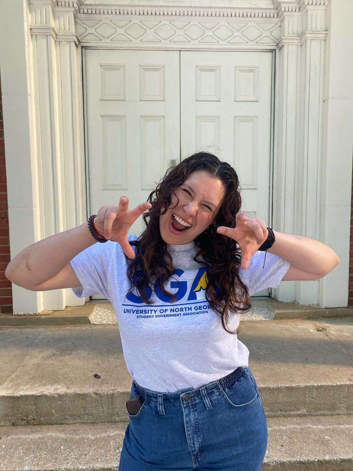 Sarah Gonzalez showing her Nighthawk pride. Photo by Sara Gonzalez.