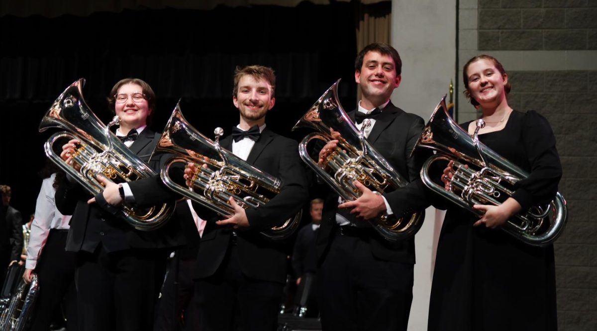 UNG students Lucy Dalton, AJ Lee, CJ Yeager and Bethany Bruning were featured during Karl L. King's "The Melody Shop."