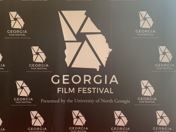 The photo wall placed for the red carpet regalia.