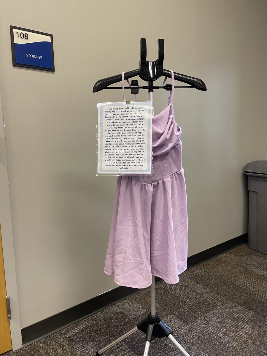 This outfit told the story of a survivor who experienced sexual violence at the first college party she ever attended.