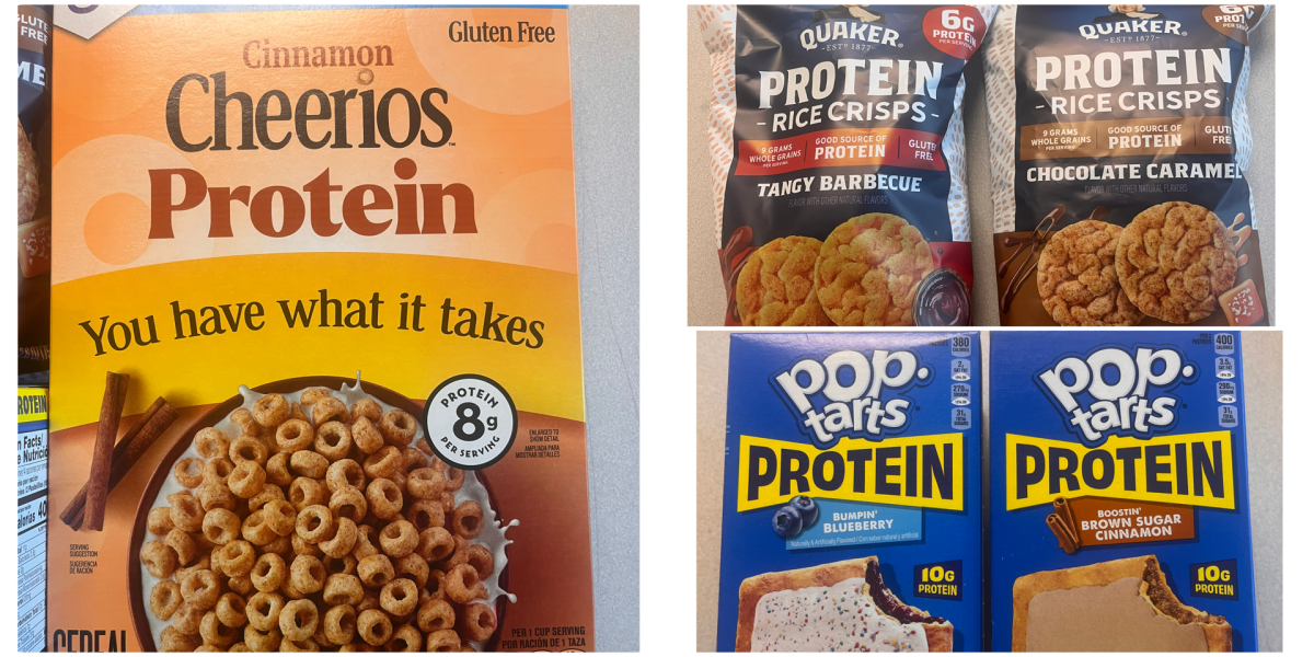 There are different protein-based food choices at the store, offering consumers benefits. Photo by Micah Creech.
