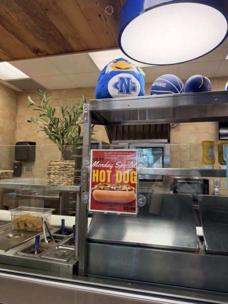 Exploring the potential cross-contamination risks in the Nighthawk Food Hall on UNG Gainesville's campus.  Photo by Jacklyn Doyne. 
